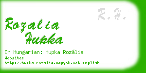 rozalia hupka business card