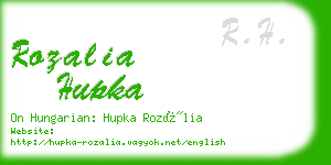 rozalia hupka business card